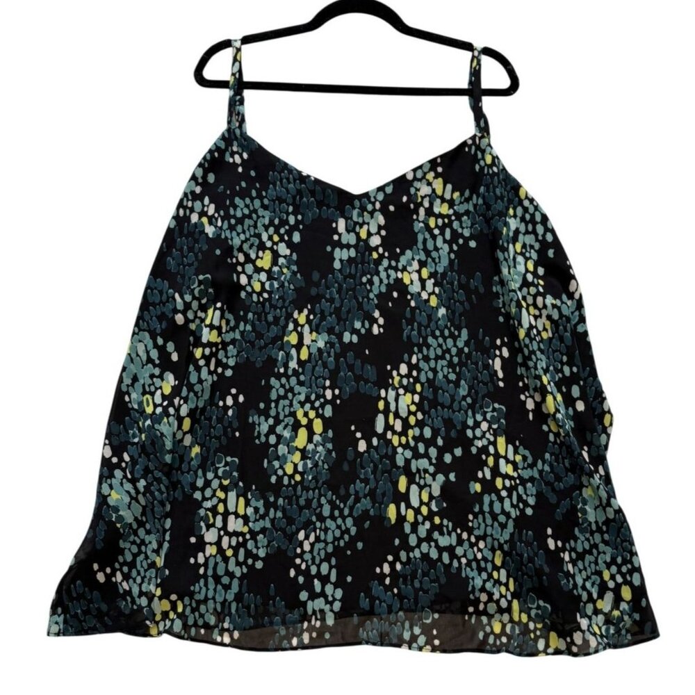 Torrid Womens Sophie Swing Cami Plus Size 5X Black & Multicolor Sleeveless Flowy